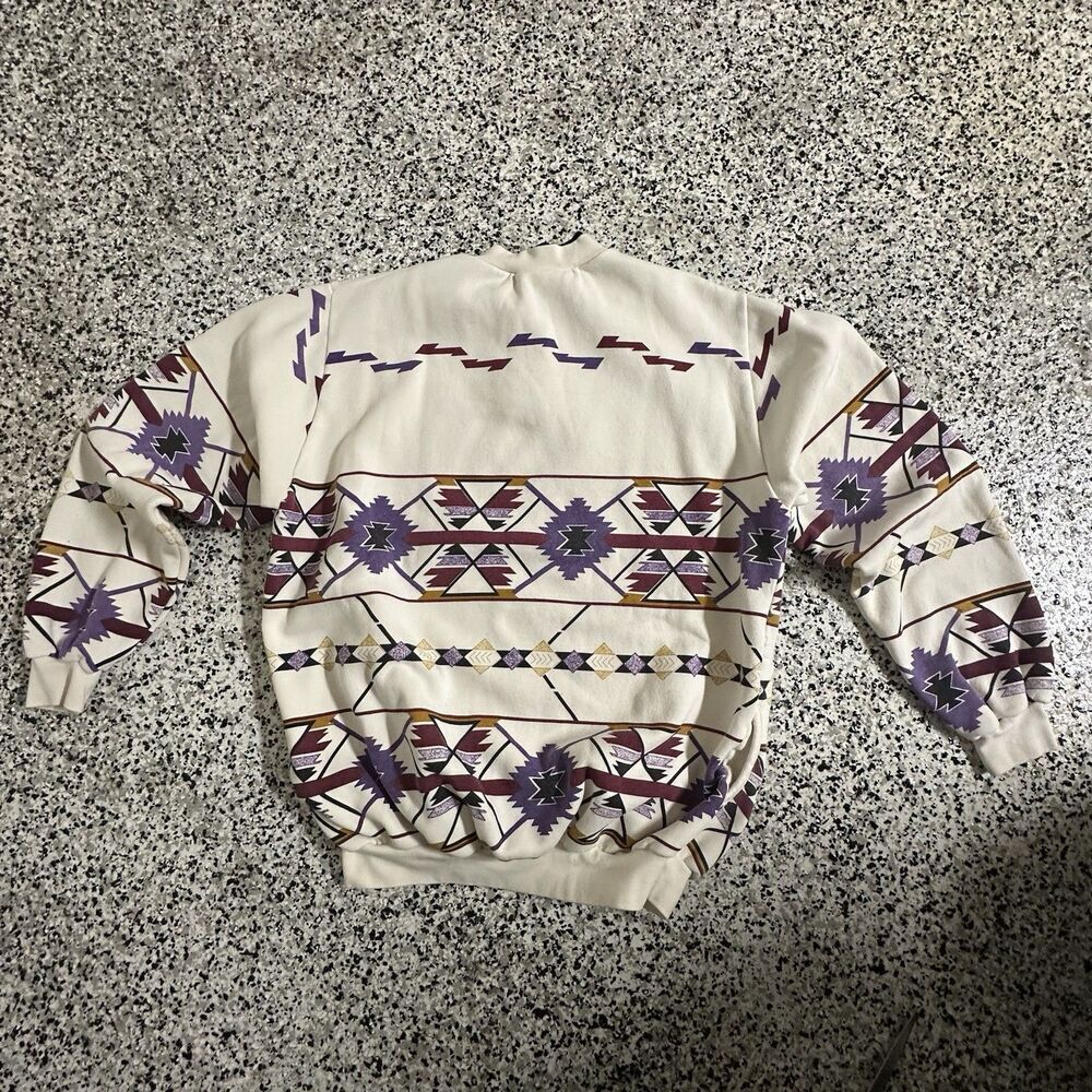 Vintage Art Unlimited Sweater Mens Aztec Southwestern Pullover Button 90's 1992 - Picture 10 of 10